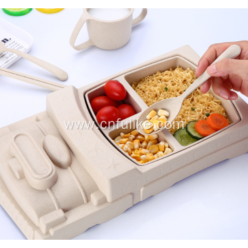 Truck Shape Wheat Straw Dinnerware Set